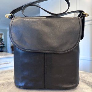 Vintage Coach Whitney Black Leather Handbag (#4115)